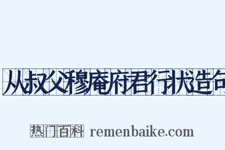 从叔父穆庵府君行状造句是什么意思的图片